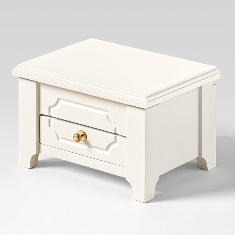 Boîte à bijoux en bois manufacturé Melody +, Beige, H 4,5 po x l 7 po x P 5 po