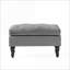 Repose-pieds avec coussin et capitonnage à boutons | Style contemporain | Noir | Bois