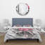 Pink/Grey Microfiber Duvet Cover Set-66389319