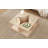 Round To Square Block Modular Coffee Table Light Natural Rattan With Storage 4 Piece