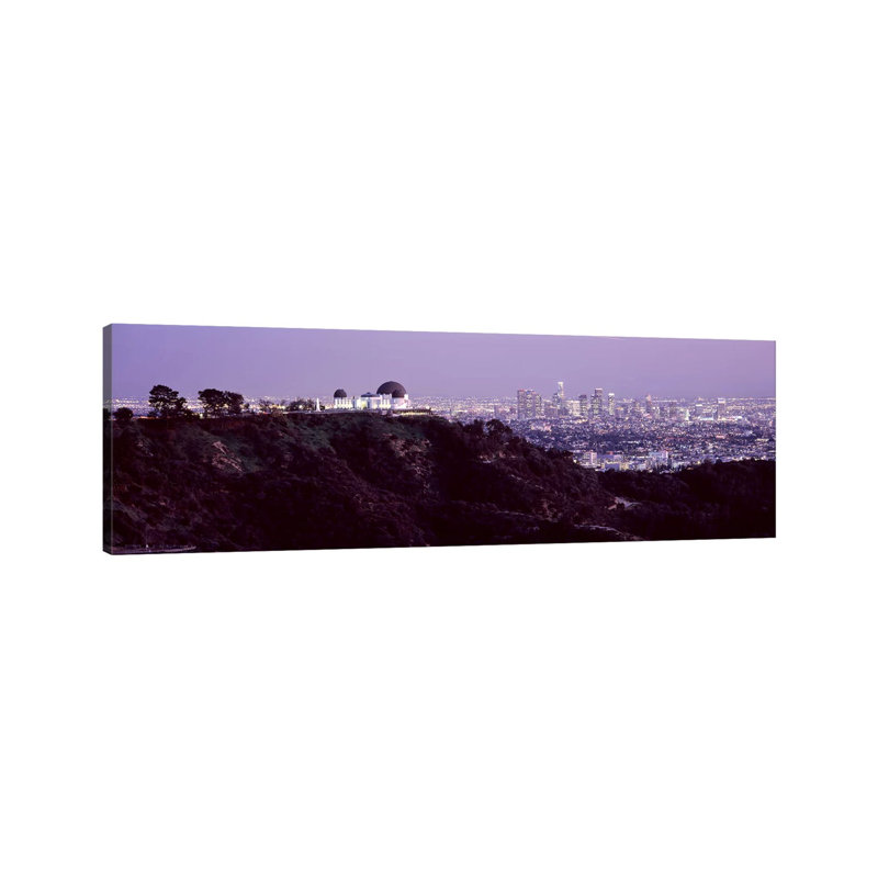 Aerial View of a Cityscape, Griffith Park Observatory, Los Angeles, California, USA 2010 #3 1 Piece Wrapped Canvas Panoramic Wall Art
