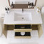 Meuble-lavabo mural simple 48 po avec plateau en résine intégré blanc-2061059038-2061059039