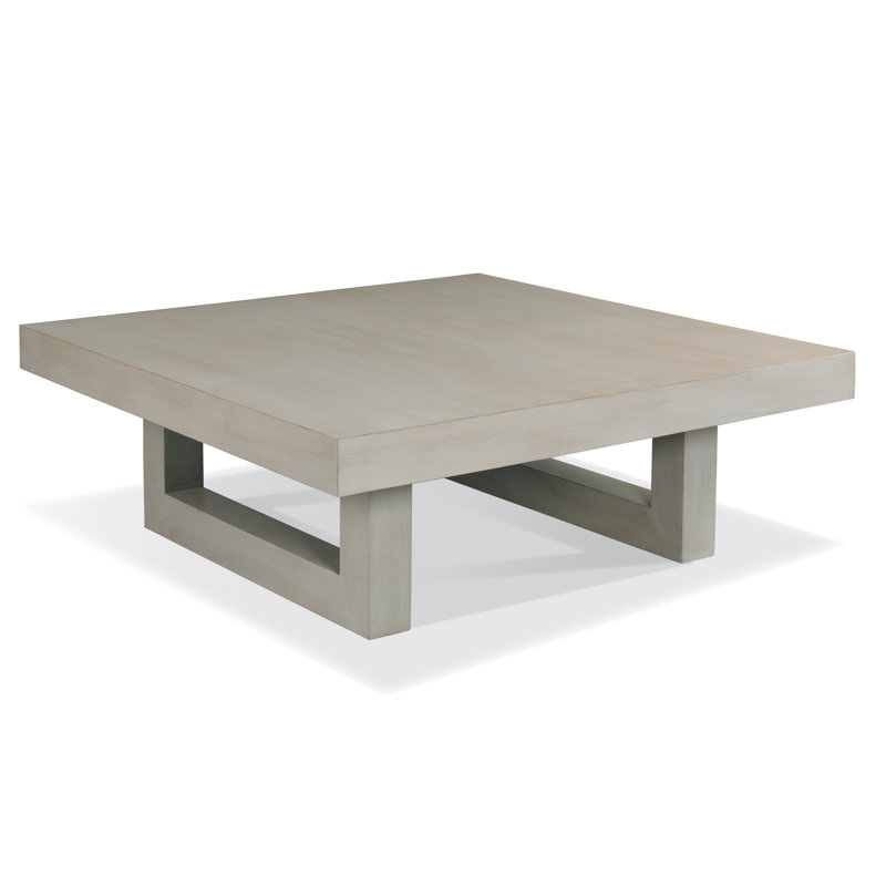 Naples Solid Wood Single Coffee Table, Washed Linen