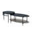 Silas 2-Piece Nesting Coffee Table Set with Engineered Stone Top in Black
