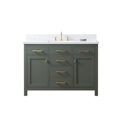 Ajhane 48'' Single Bathroom Vanity with Engineered Stone Top
