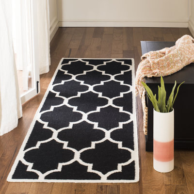 Tapis géométrique en laine et en coton tissé à la main et à plat Rodgers