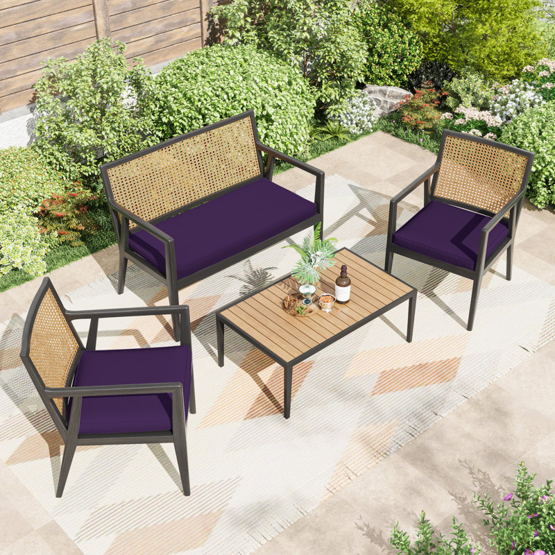 Ensemble de coussins de siège d'extérieur de 3 po (coussins seulement), Mauve royal