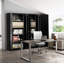 Armoire de rangement en métal robuste avec portes verrouillables et 4 tablettes réglables pour le garage, le bureau ou l'entrepôt.-200201347