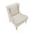 Modern Luxury Taupe Chenille Upholstery Wingback Accent Chair 1Pc Gold Finish Metal Legs Pocket Coils Diamond Stitched Furniture-247681688