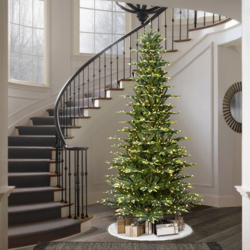 9' Lighted Artificial Fir Christmas Tree