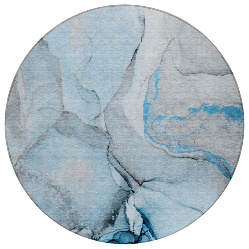 Tapis intérieur rond rond antidérapant 8 pi