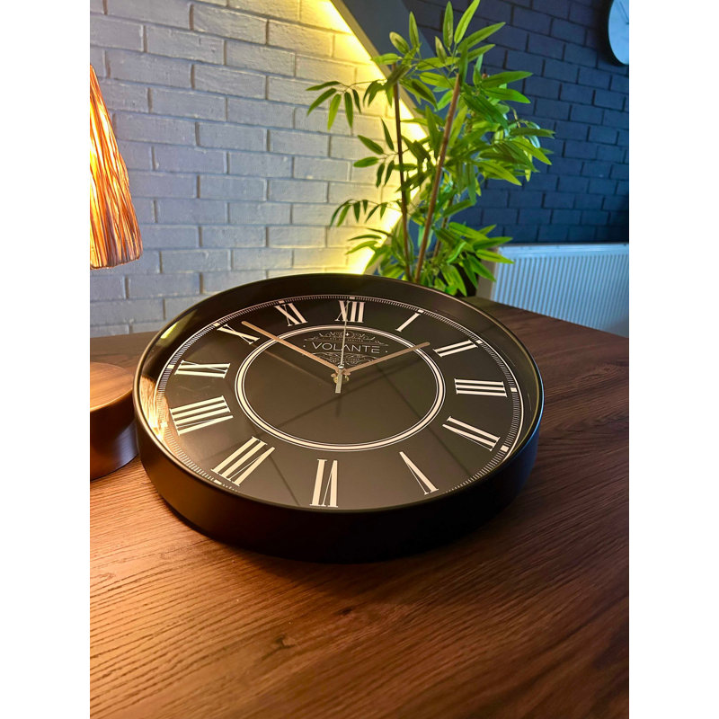 Horloge murale Kulreet, Small 11.79", Noir/bronze