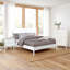 Ensemble de chambre à coucher 3 pièces Bekor, style Mid-Century moderne, finition blanche
