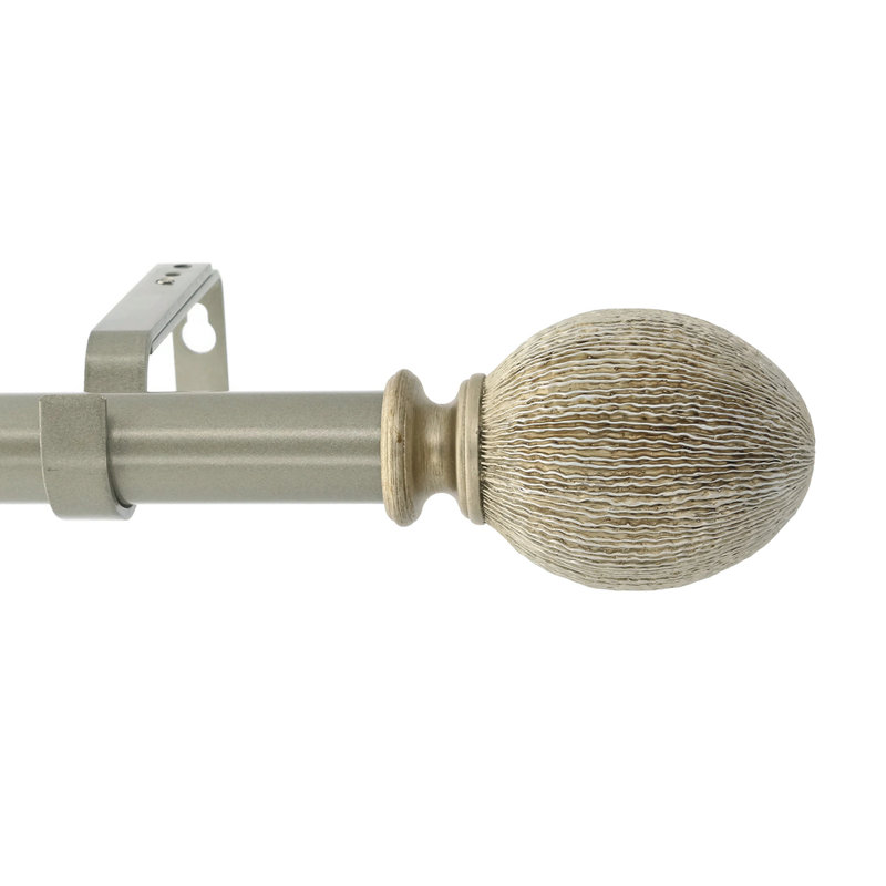 Tringle à rideaux simple ajustable 1 po Danika, H 1 po x l 84 po x P 7 po, Étain