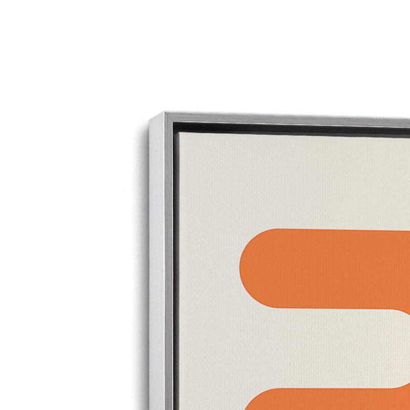 Impression sur toile orange Bauhaus, H 12,75 po x l 8,75 po, Chrome poli