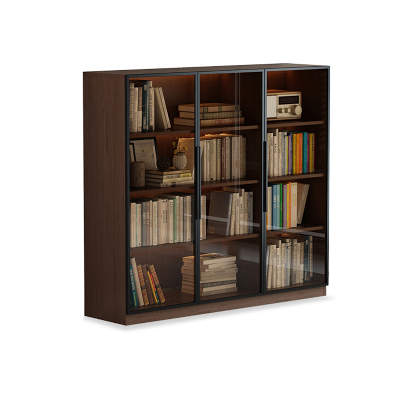 Vitrines en bois massif brun noisette, H 47,24 po x l 55,12 po x P 13,78 po
