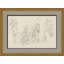 Four Horses Framed Drawing Print