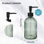 Ensemble de 2 distributeurs de savon en verre avec pompe en plastique, distributeur de savon à main liquide 400 ml, pompe antirouille pour la cuisine et la salle de bain, idéal pour les lotions, huiles essentielles, savons liquides, vert armée-1934948668