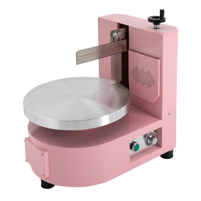 Cake Cream Spreading Coating Edge Smoothing Machine, Pink
