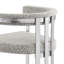 Ensemble de salle à manger en marbre blanc Grand avec chaises d'appoint en tissu Boucle-942656926-942656896