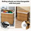 Plastic Rolling Laundry Hamper with Handles