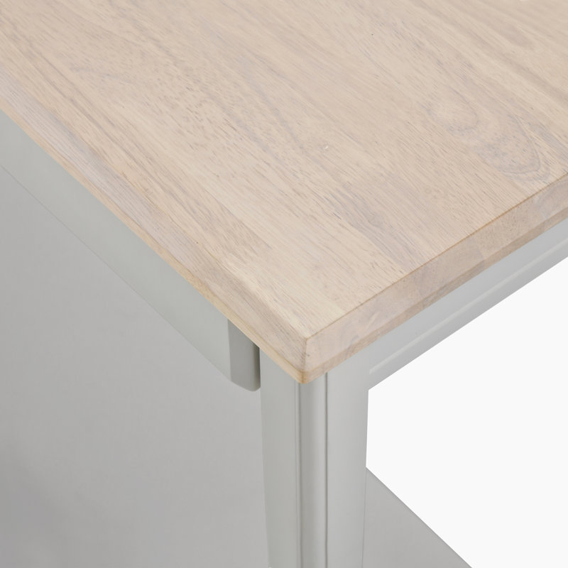Sodhi Two Storage Drawer Rectangular Wooden Console Table - Soft Rustic Design, Whitewash