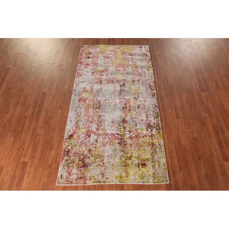 Handmade Abstract Modern Wool Rug 4x8