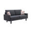 Ensemble de canapé et chaise en lin gris foncé 70 po avec 2 coussins Absecon-121779541-121779542