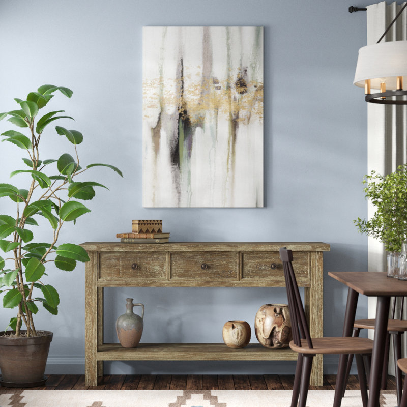 Falling Gold Leaf I by Studio W - Painting, 122cm H x 81cm W, Wrapped Canvas
