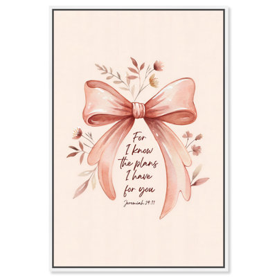 Promised Future Framed Canvas Print Bible Verse Decor by Art Remedy, White Frame, 24 x 36