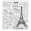 Ensemble de rideau de douche Paris + crochets-44242166