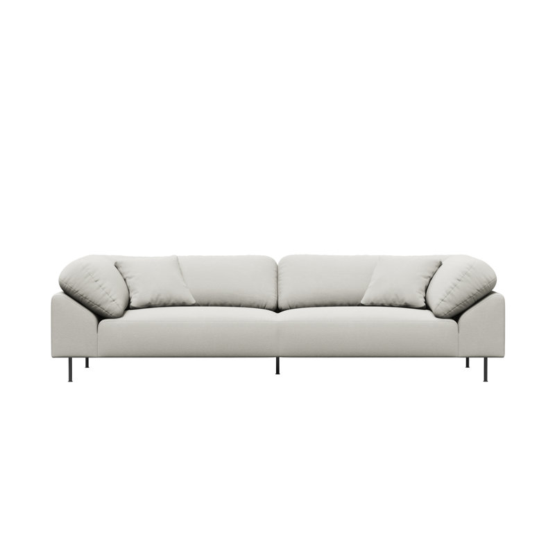 Collar 3-Seater, Cotton Blend, Ivory