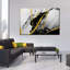 Impression sur toile abstraite feuille d'or-1884273045