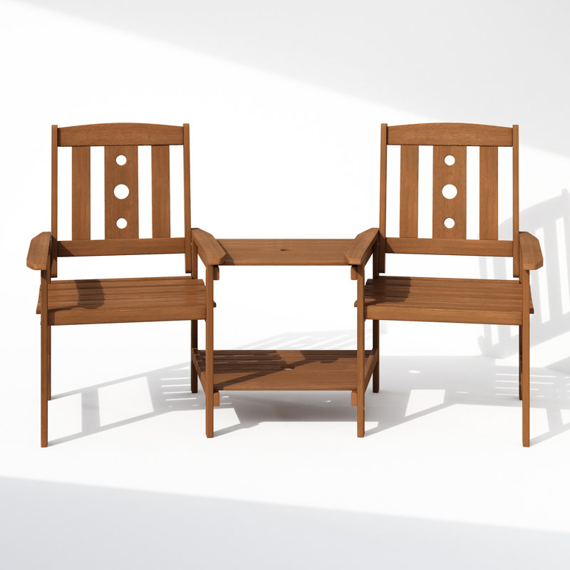 Ludly 2 - Person Patio Conversation Set with Cushions