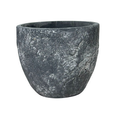 5" Ceramic Flower Planter, Ceramic Pot Planter, Plant Home Décor, Gray