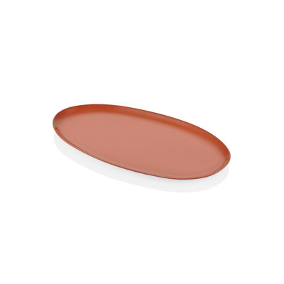 Élégant plateau en porcelaine terre cuite, 8,7 x 16,9 x 0,4 pouces | 100% porcelaine durable, idéale pour servir et exposer | Parfait pour recevoir, cuisine moderne et décoration de salle à manger, facile à nettoyer, design élégant