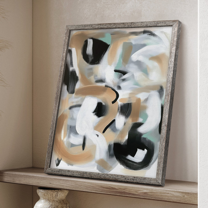 ABSTRACT Series DCCXC III, reproduction encadrée - bois massif, H 30 po x l 24 po