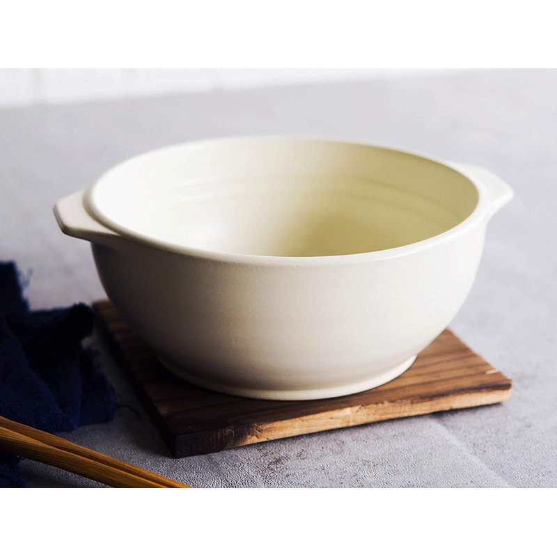 0,96 pte Cocotte ronde en céramique, Blanc