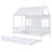 Wood House Bed With Twin Size Trundle,Wooden Daybed-1640626716