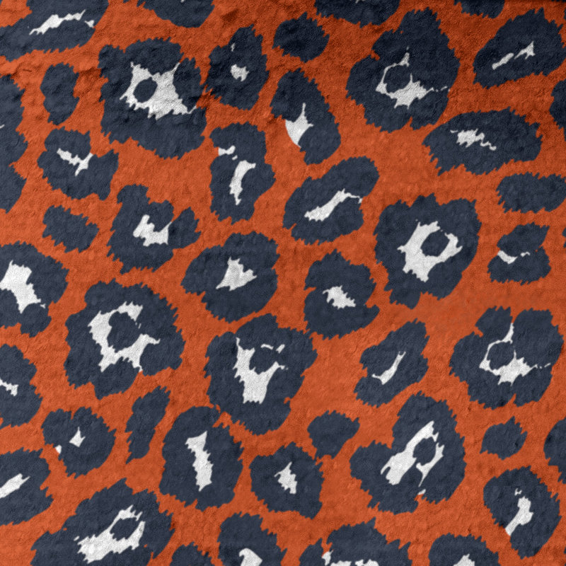 Garp Bath Towel, Microfiber, Orange/White/Dark Navy