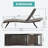 2-Piece Aluminum Wicker Outdoor Chaise Lounge