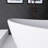 61 In. X 31.5 In. Solid Surface Slipper Freestanding Soaking Bathtub In Matte White