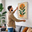 Orange Study Botanical - Wrapped Canvas-2015093392-2015093403