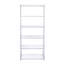 Bibliothèque blanche et chrome avec 6 tablettes