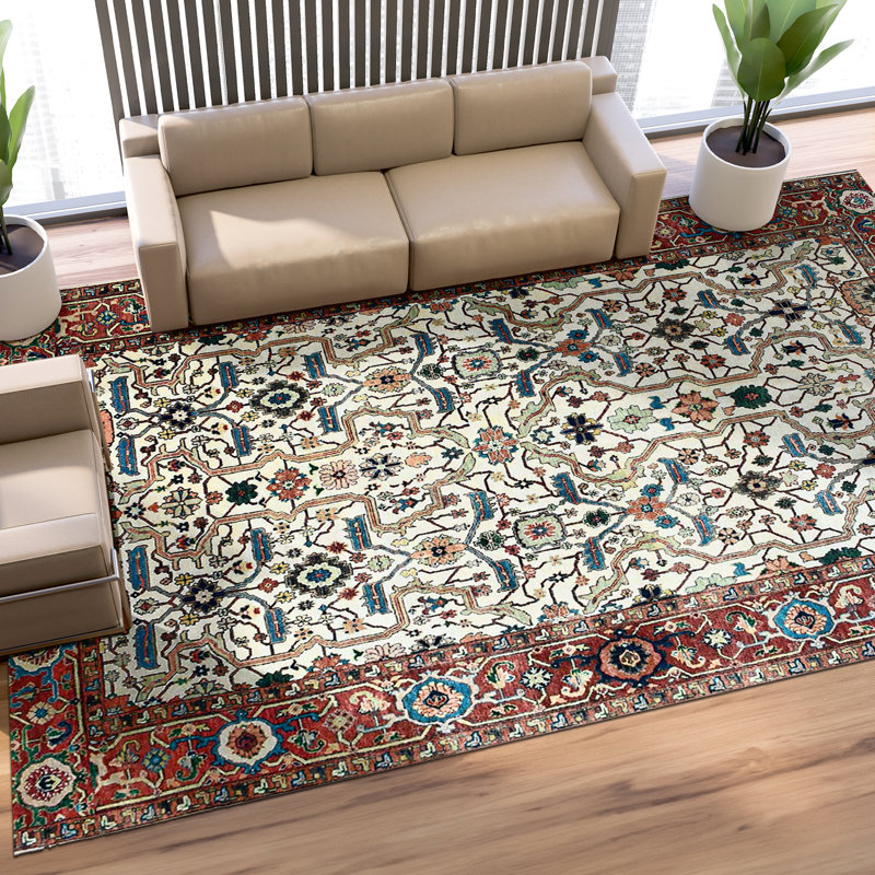 Wool Area Rug, Rectangle 6' x 9'