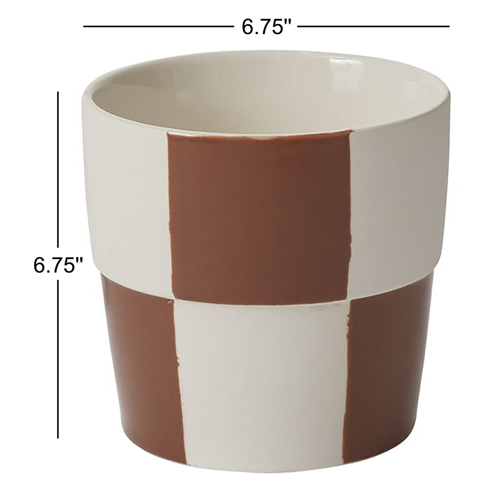 Caitlin Ceramic Pot Planter, 6.75" H x 6.75" W x 6.75" D
