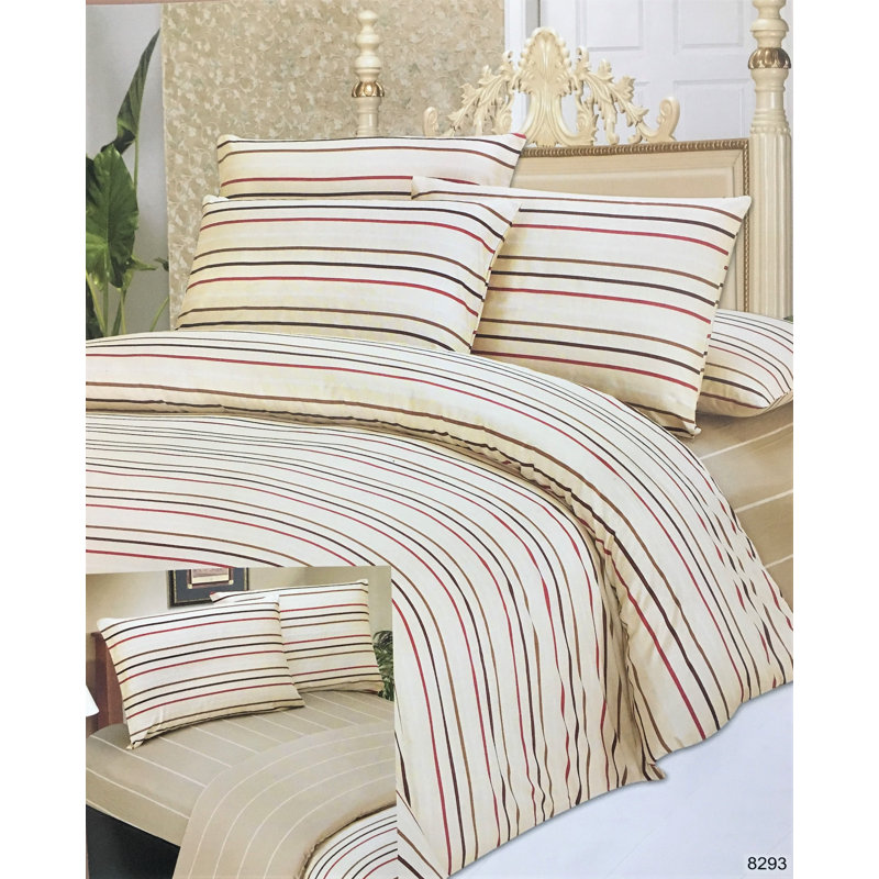 Striped Sheet Set, Twin Sheet Set with Pillowcase