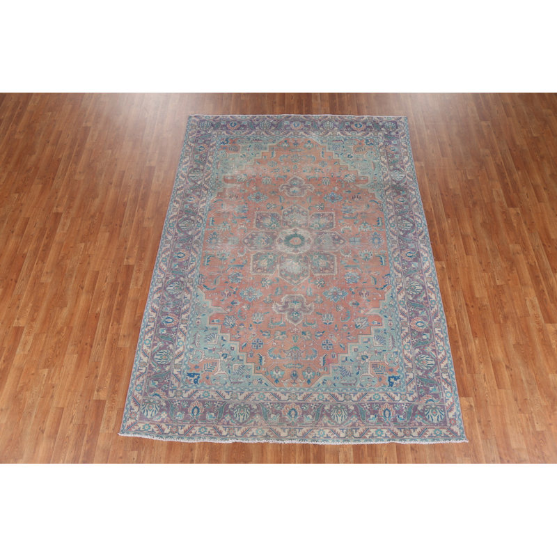 Tapis à motif géométrique rétro Hrusto Tabriz
