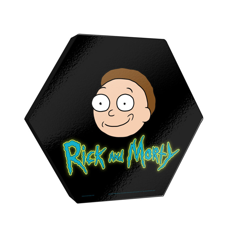Impression sur bois Rick and Morty (MORTY) Hexagon