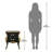 Saint-Honore 24'' Tall 2 - Drawer Solid Wood Nightstand in Black/Gold